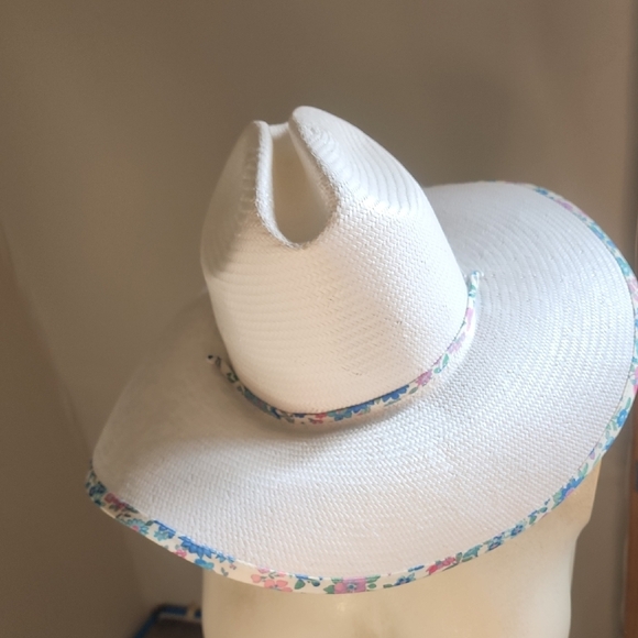 LoveShackFancy X Hurley Lifeguard Straw Hat In Sunflower Meadow - Picture 4 of 7